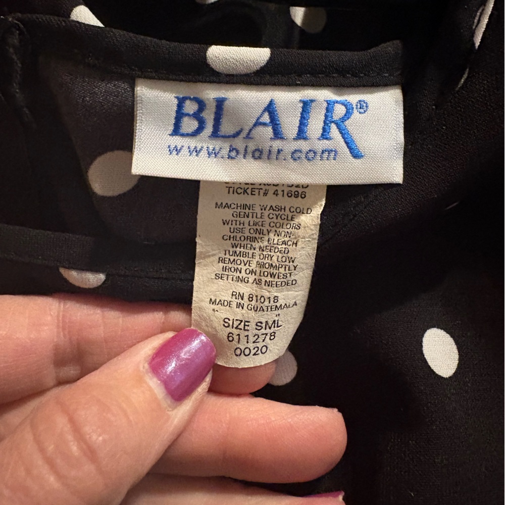 Blair Navy Blue Polka Dot Sleeveless Midi Dress - Picture 6 of 6